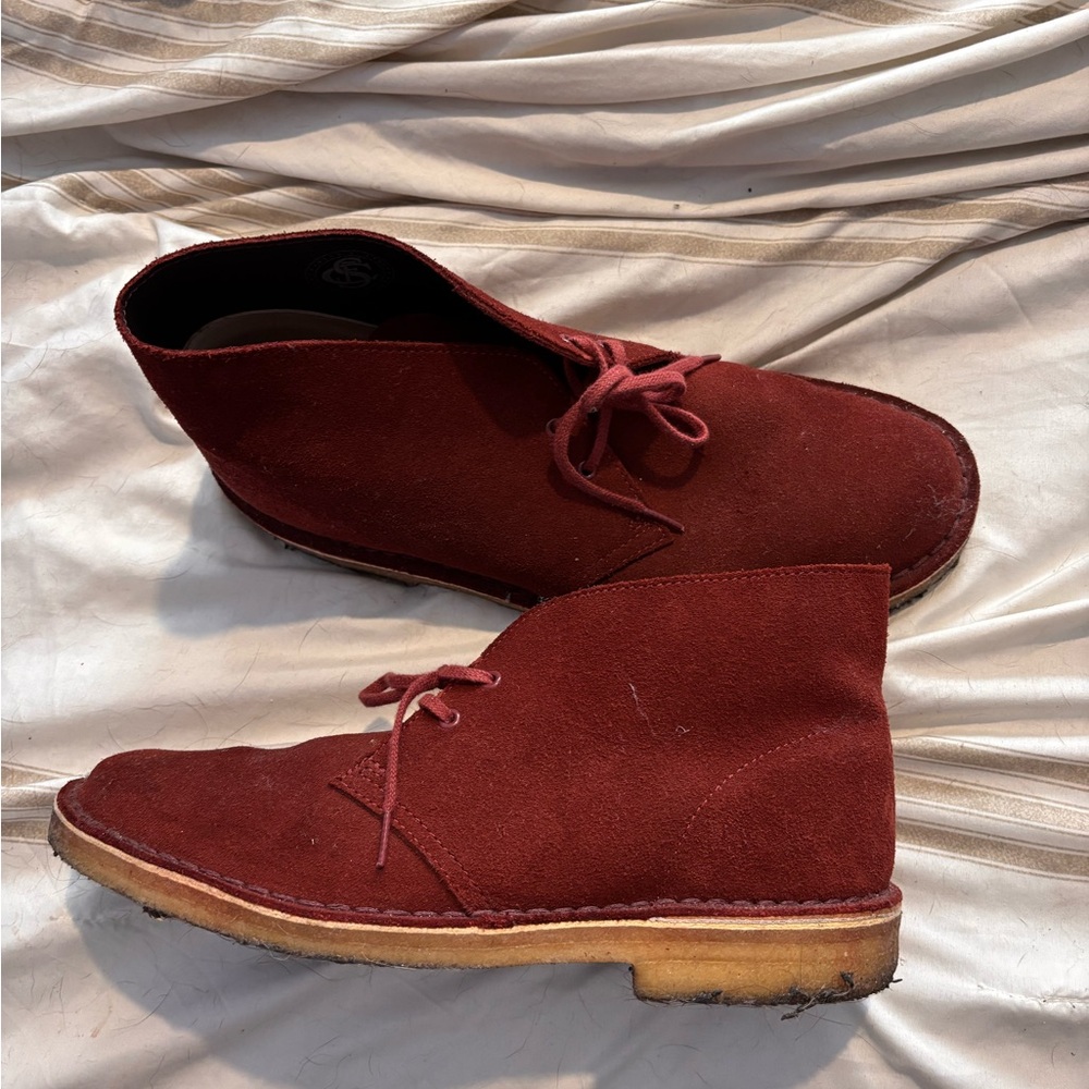 Clarks Men's Burgundy Chukka Boots